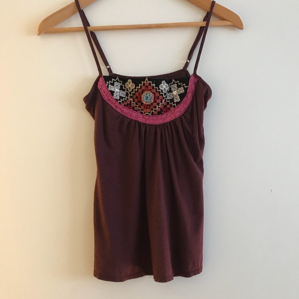 Boho Embroidered Tank
